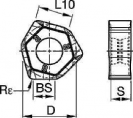 Dodeka Mini 45°; Wiper Carbide Insert; XNGJ-LDJ3W; Fine Finishing of Aluminum