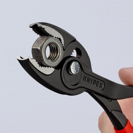 KNIPEX TwinGrip клещи захватные, 4 - 22 мм, чернённые, длина 200 мм, обливные рукоятки