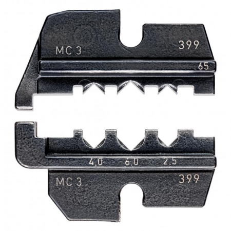 Плашка опрессовочная под штекеры Solar MC 3 (Multi-Contact), 2.5-6.0 кв.мм, AWG 13-10, кол-во гнёзд: 3