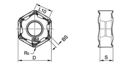 Dodeka Mini 45°; Carbide Insert; HNGJ-GM; Medium Machining of Stainless Steels