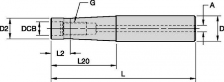 Cylindrical Shank Extensions for Modular Heads; Stellram; Метрическая система