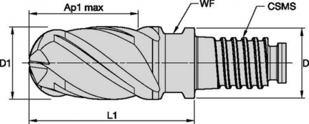 DUO-LOCK; HARVI I; Ball Nose; 4 Flutes; Inch
