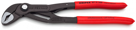 KNIPEX COBRA …matic клещи переставные с фиксатором и пружина, 50 мм (2"), под ключ 46 мм, L-250 мм, серые, 1-к ручки