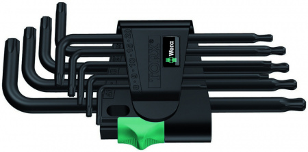 967/9 TX 1 PKL TORX Набор Г-образных ключей, BlackLaser, с шаром, TX 8 - TX 40, 9 предметов