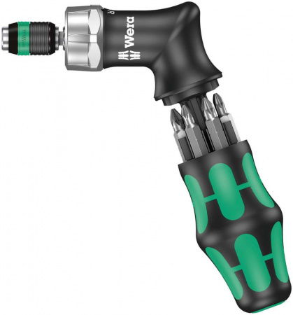 Kraftform Kompakt Pistol RA, набор бит с пистолетообразной рукояткой-битодержателем c трещоткой, 7 предметов
