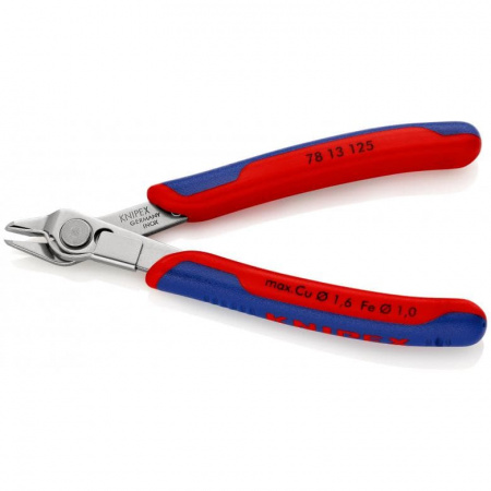 Electronic Super Knips бокорезы прециз., без фаски, рез: мягк. проволока ∅ 0.2-1.6 мм, проволока ср. твердости ∅ 1 мм, L-125 мм, INOX