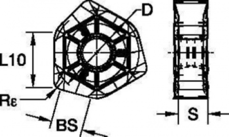 Dodeka 45°; Wiper Carbide Insert; XNGJ-GD3W; Fine Finishing of Multiple Materials