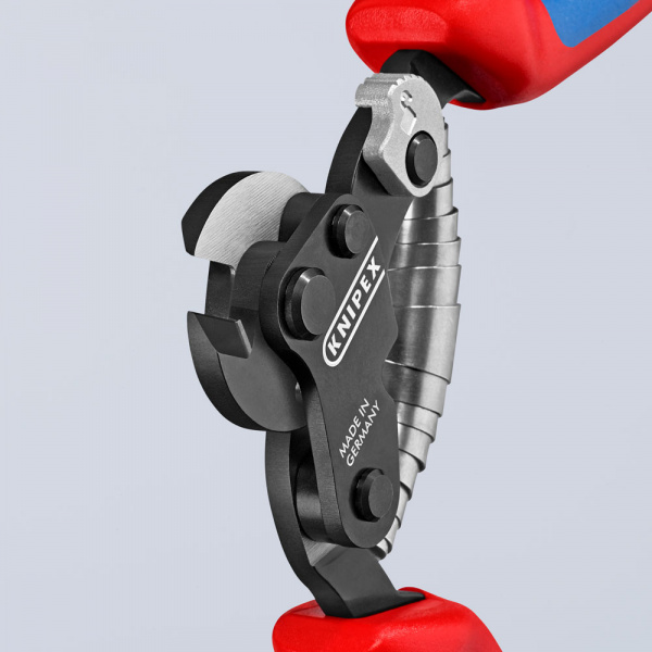 Тросорез, рез: кабель ∅ 6 мм, особо прочный трос (1960 Н/кв. мм) ∅ 4 мм, пружина, L-160 мм, черн., 2-к ручки