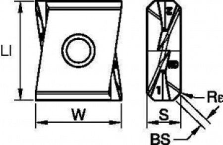 Пластины для фрез MEGA 45°; Для тяжелых режимов резания; LNPU-HD