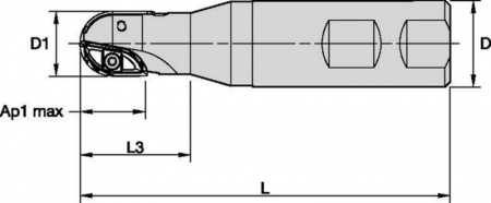 5505VX Weldon End Mills Flat; Stellram; Inch