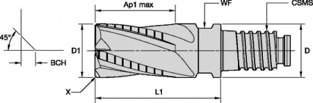 DUO-LOCK; KenCut RR; Chamfered; 4 Flutes; Inch
