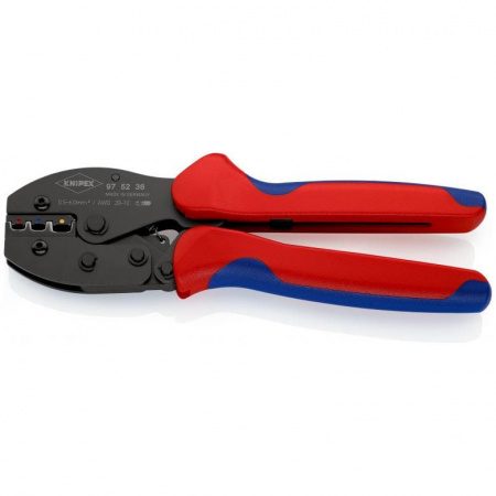 KNIPEX PreciForce Пресс-клещи, изол. кабельные наконечники., штекерные и стык. соединители, кол-во гнезд: 3, 0.5 - 6.0 кв. мм (20 -10 AWG),L-220 мм