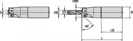 BF Combination Tool; Toolholder; SS Shank; Inch