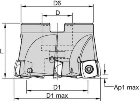 7792VXE16 Shell Mill; Coarse, Medium and Fine Pitch; Inch