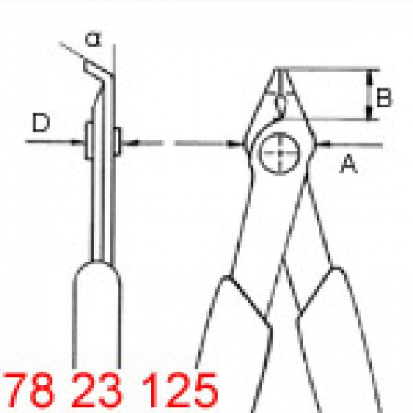 Electronic Super Knips бокорезы прециз., голова 60°, рез: мягк. проволока ∅0.2-1.0мм, проволока ср. твердости ∅0.6мм, L-125 мм, INOX