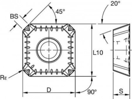 Режущие пластины для фрез KSSM 45; SEKT-GP2