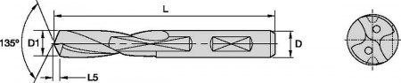 B343_HPG S-Shank; High-Performance BF Solid Carbide Drills