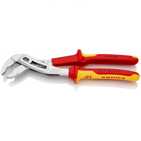 KNIPEX ALLIGATOR клещи переставные, VDE, 50 мм (2"), под ключ 46 мм, L-250 мм, хром, 2-к ручки