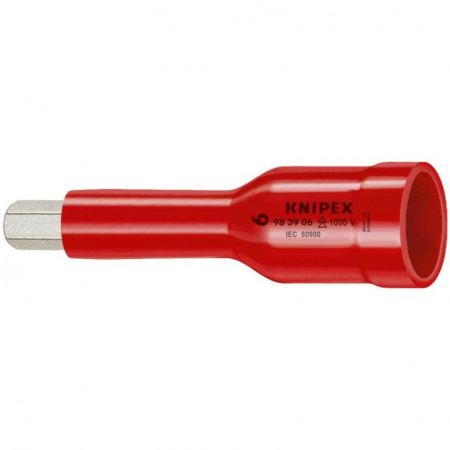 Головка торцевая VDE 1000V DR 3/8" с насадкой для винтов с внутренним шестигранником 11 мм, диэлектрическая, L-75 мм