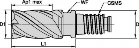 DUO-LOCK; HARVI I; Square End; 4 Flutes; Inch