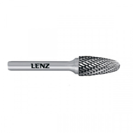Борфрезы Lenz LZBF твердосплавная парабола с закруглённой вершиной