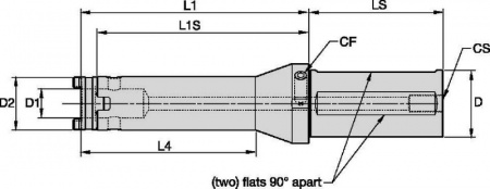 HTS-SSF; Flanged Shank; Inch