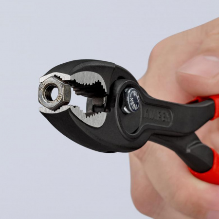 KNIPEX TwinGrip клещи захватные, 4 - 22 мм, чернённые, длина 200 мм, обливные рукоятки