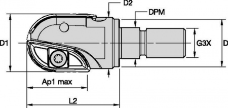 5505VX Modular Head Screw-On End Mills; Stellram; Inch