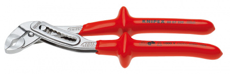 KNIPEX ALLIGATOR клещи переставные, VDE, 50 мм (2"), под ключ 46 мм, L-250 мм, хром, 1-к ручки