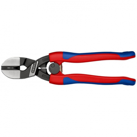 KNIPEX CoBolt болторез, голова 20°, с выемкой, 200 мм, рез: провол. мягк. d 6 мм, ср. d 5.2 мм, тв. d 4 мм, роял. струна d 3.6 мм, чёрн., 2К ручки