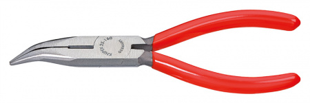 Длинногубцы с реж. кромк. радиомонтаж., полукругл. губки 40°, рез: провол. ср. ∅ 2.5 мм, тверд. ∅ 1.6 мм, L-160 мм, черн., 1-к ручки