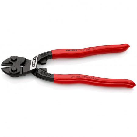 KNIPEX CoBolt болторез, L-200 мм, рез: провол. мягк. ∅ 6 мм, ср. ∅ 5.2 мм, тв. ∅ 4 мм, роял. струна ∅ 3.6 мм, черн., 1-к ручки