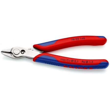 Electronic Super Knips XL бокорезы прециз., без фаски, рез: мягк. проволока ∅0.2-2.1мм, проволока ср. твердости ∅1.2мм, L-140 мм, INOX