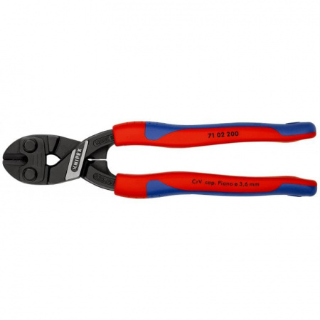 KNIPEX CoBolt болторез, L-200 мм, рез: провол. мягк. ∅ 6 мм, ср. ∅ 5.2 мм, тв. ∅ 4 мм, роял. струна ∅ 3.6 мм, черн., 2-к ручки