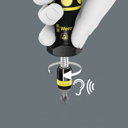 7430 ESD Kraftform Отвертка динамометрическая антистатическая 0.10-0.34 Нм, патрон Rapidaptor, для бит 1/4" C/E 6.3, погрешность ± 6%