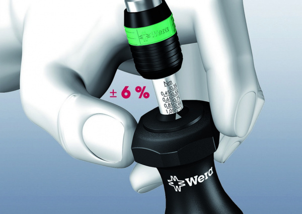 7432 Kraftform Отвертка динамометрическая 0.90-1.50 Нм, патрон Rapidaptor, для бит 1/4" C/E 6.3, погрешность ± 6%