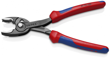 KNIPEX TwinGrip Клещи захватные, 4 - 22 мм, длина 200 мм, чернённые, двухкомпонентные рукоятки