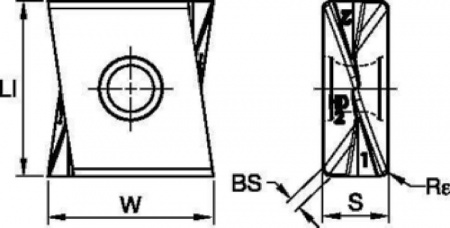 Пластины для фрез MEGA; Для тяжелых режимов резания; LNPU-HD2