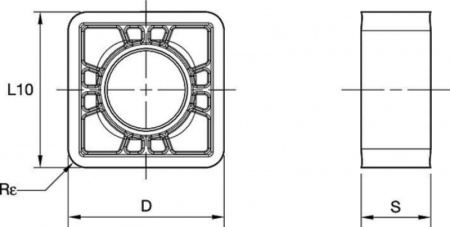 Пластины для фрез KSSM 8+; SNHJ10-ELD