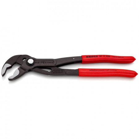 KNIPEX COBRA …matic клещи переставные с фиксатором и пружина, 50 мм (2"), под ключ 46 мм, L-250 мм, серые, 1-к ручки